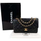 Chanel Quilted Lambskin 24K Gold Small Double Flap Shoulder Bag