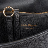 Salvatore Ferragamo Pebbled Leather Gancini Flap Crossbody Bag