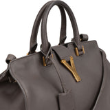 Yves Saint Laurent Grey Leather Cabas Chyc Handbag
