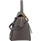 Celine Grey Leather Grained Calfskin Belt Handbag