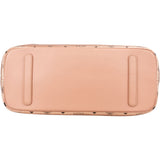 MCM Metallic Monogram Visetos Studded Liz Shopper Shoulder Bag