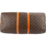 Louis Vuitton Monogram Canvas Keepall 55 Bandoulière Travel Bag