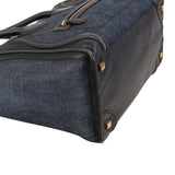 Céline Denim & Leather Luggage Tote Handbag