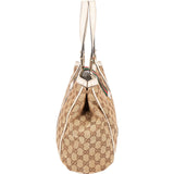 Gucci Monogram GG Canvas Jolicoeur Web Tote Handbag