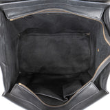 Céline Drummed Calfskin Luggage Handbag