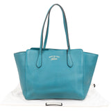 Gucci Pebbled Leather Swing Tote Shoulder Bag
