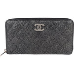 Chanel Quilted Glittered Caviar Leathe CC Wallet - vintageandkickz