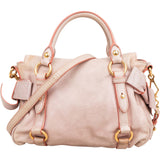 Miu Miu Vitello Lux Leather Small Bow Handbag