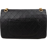 Chanel Quilted Lambskin 24K Gold Double Flap Shoulder Bag