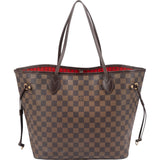 Louis Vuitton Monogram Damier Ebene Canvas Neverfull MM Shoulder Bag