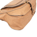 Chloé Grained Calfskin Marcie Large Hobo Saddle Handbag