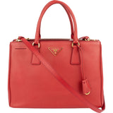 Prada Rouge Saffiano Leather Galleria Handbag
