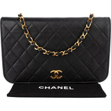 Chanel Quilted Lambskin 24K Gold Single Flap Shoulder Bag