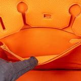 Hermès Orange H Togo Leather Birkin 35 Handbag