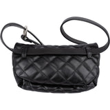 Chanel Black Quilted Lambskin Uniform Leather Belt Bag