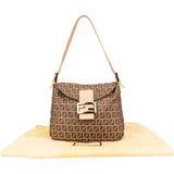 Fendi FF Monogram Baguette Buckle Shoulder Bag