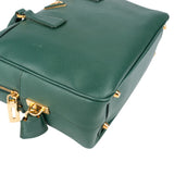 Prada Green Saffiano Leather Small Rectangular Coffer Handbag