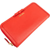 Prada Saffiano Leather Bow Zip Around Wallet