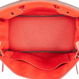 Hermès Rouge Garance Togo Leather Palladium Birkin 30 Handbag