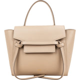Celine Beige Grained Leather Belt Nano Handbag