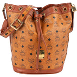MCM Monogram Visetos Drawstring Bucket Crossbody Bag