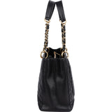 Chanel Quilted Caviar Leather Grand Shopping Tote Shoulder Bag