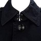 Burberry Navy Cotton Trench Oxford Coat Men's Jacket (M)