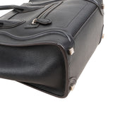 Céline Noir Grained Calfskin Luggage Handbag