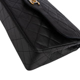 Chanel Quilted Lambskin Bicolor Double Flap Shoulder Bag