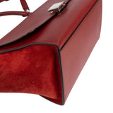 Celine Grained Leather and Suede Trapeze Handbag