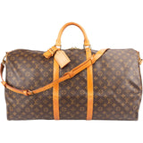 Louis Vuitton Monogram Canvas Keepall 60 Bandoulière Travel Bag