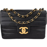 Chanel Horizontal Quilted Caviar Leather Jumbo 24K Gold Single Flap Crossbody Bag