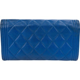 Chanel Quilted Caviar Leather Boy Flap Wallet