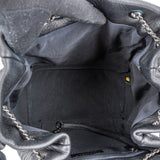 Chanel Chevron Leather Drawstring Crossbody Bag