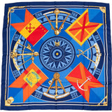 Hermès Sextants Silk 90 Scarf Tuch