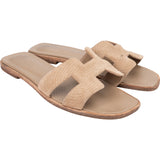 Hermès Beige Vibrato Suede Oran Sandals (36)