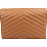 Saint Laurent Grain de Poudre Leather Clutch