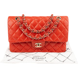 Chanel Quilted Lambskin Medium Double Flap Shoulder Bag