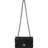 Chanel Quilted Lambskin Palladium Small Double Flap Shoulder Bag