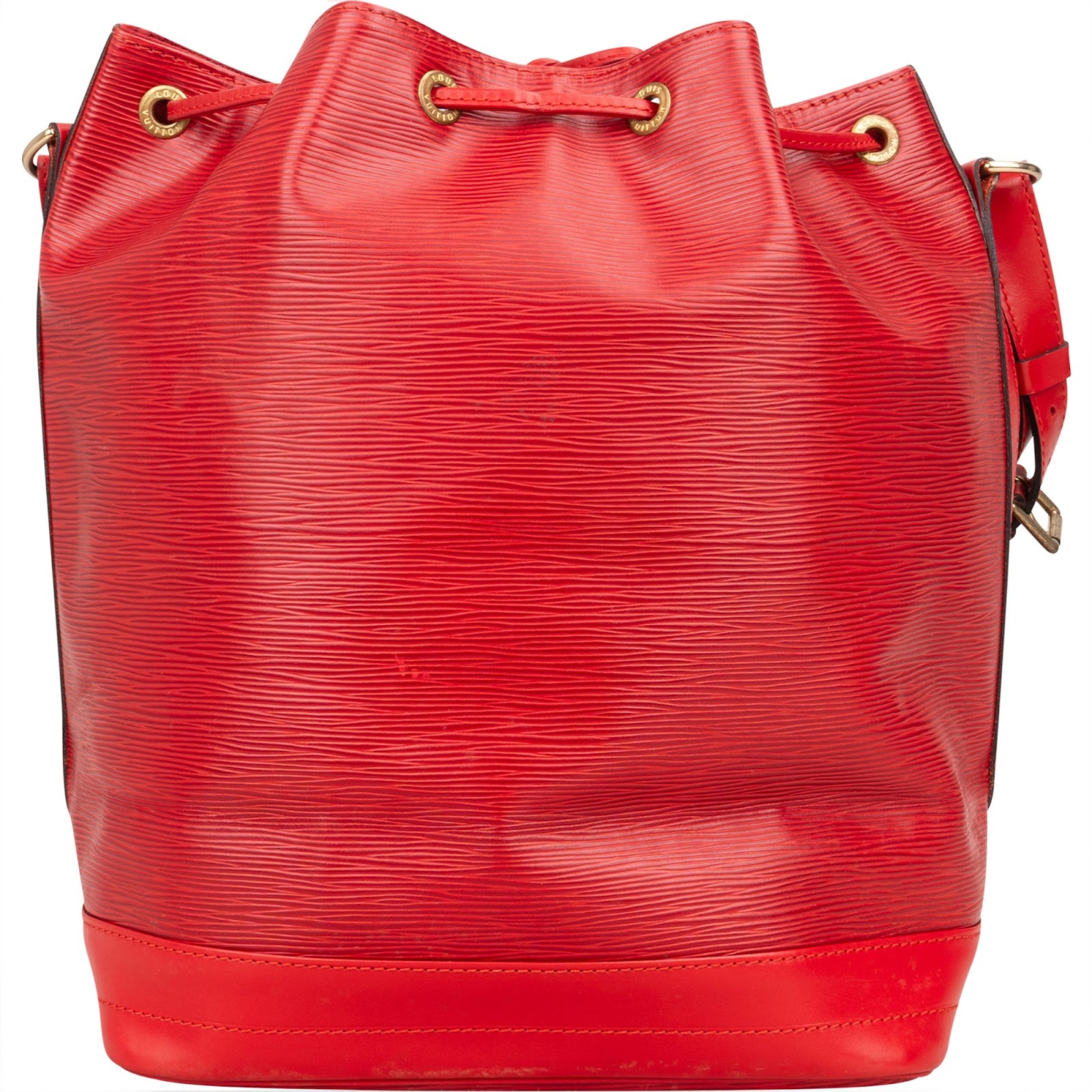Louis Vuitton Red Epi Leather Sac Noé Grande Shoulder Bag - vintageandkickz