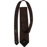 Fendi Monogram Zucca Pattern Silk Tie Krawatte