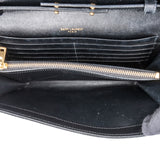 Yves Saint Laurent Grain De Poudre Leather Cassandre Envelope Wallet On Chain Crossbody Bag