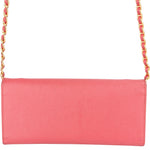 Prada Pink Saffiano Leather Wallet On Chain Crossbody Bag - vintageandkickz
