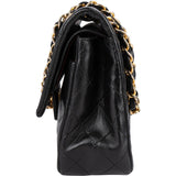 Chanel Quilted Lambskin 24K Gold Small Double Flap Crossbody Bag