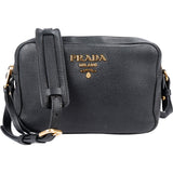 Prada Blue Vitello Daino Leather Camera Crossbody Bag