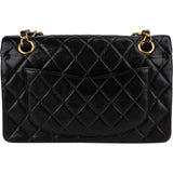Chanel Quilted Lambskin 24K Gold Small Double Flap Shoulder Bag
