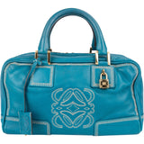 Loewe Blue Calfskin Leather Amazona Handbag
