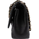 Chanel Quilted Lambskin Jumbo Double Flap Crossbody Bag