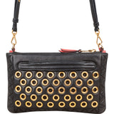 Miu Miu Quilted Leather Eyelet Crossbody Bag