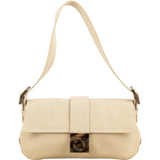 Salvatore Ferragamo Canvas Gancini Baguette Shoulder Bag